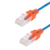Category 6a 10gig Slim Ethernet Patch Cable, UTP 30AWG, RJ45 Male Plug, CM PVC, Blue, 25 Foot Length, 5 Pack的图片