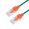 Category 6a 10gig Slim Ethernet Patch Cable, UTP 30AWG, RJ45 Male Plug, CM PVC, Green, 50 Foot Length, 5 Pack的图片