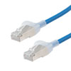 Category 6a 10gig Component Tested Slim Ethernet Patch Cable, S/FTP Double Shielded, 30AWG, RJ45 Male Plug, CM PVC, Blue, 3FT的图片