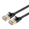 超6类 10gig 超扁平以太网线缆组件，RJ45 公头/公头，U/FTP 屏蔽双绞线，32AWG 多股导体，CM阻燃级PVC护套，黑色，15FT的图片