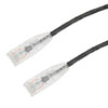 Category 6a 10gig Component Tested Slim Ethernet Patch Cable Assembly, 28AWG Stranded, RJ45 Male Plug, CM PVC Jacket, Black, 3FT的图片