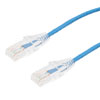 Category 6a 10gig Component Tested Slim Ethernet Patch Cable Assembly, 28AWG Stranded, RJ45 Male Plug, CM PVC Jacket, Blue, 5FT的图片