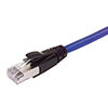 Plenum Rated Shielded Category 6a Cable, RJ45 / RJ45, 23AWG Solid, Blue, 50.0ft的图片