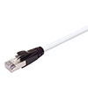 Plenum Rated Shielded Category 6a Cable, RJ45 / RJ45, 23AWG Solid, White, 25.0ft的图片