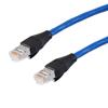 超6类屏蔽跳线，RJ45/RJ45，CMR阻燃，蓝，1米的图片
