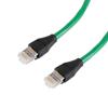 超6类屏蔽跳线，RJ45/RJ45，CMR阻燃，绿，10米的图片