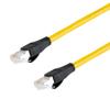 超6类屏蔽跳线，RJ45/RJ45，CMR阻燃，黄，4米的图片