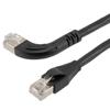 以太网超六类10gig直角弯头线缆组件，F/UTP屏蔽，26AWG，RJ45直头/左弯头，CMX PVC外被，黑色，7.0米的图片