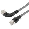 以太网超六类10gig直角弯头线缆组件，F/UTP屏蔽，26AWG，RJ45直头/左弯头，CMX PVC外被，灰色，1.0米的图片