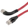 以太网超六类10gig直角弯头线缆组件，F/UTP屏蔽，26AWG，RJ45直头/左弯头，CMX PVC外被，红色，1.0米的图片