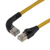 以太网超六类10gig直角弯头线缆组件，F/UTP屏蔽，26AWG，RJ45直头/右弯头，CMX PVC外被，黄色，2.0米的图片