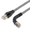 以太网超六类10gig直角弯头线缆组件，F/UTP屏蔽，26AWG，RJ45直头/下弯头，低烟无卤外被，灰色，5.0米的图片