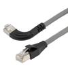 以太网超六类10gig直角弯头线缆组件，F/UTP屏蔽，26AWG，RJ45直头/左弯头，低烟无卤外被，灰色，3.0米的图片