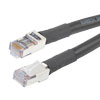 6类以太网线缆组件，屏蔽F/UTP户外级工业CM-CMX-CMR-2463 PVC护套，RJ45公头，23AWG实心，600V PoE，黑，25英尺（7.6米）的图片