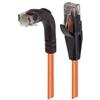 6类直角型RJ45以太网跳线，直通/直角下出线，橙，2英尺（0.6米）的图片