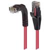 6类直角型RJ45以太网跳线，直通/直角下出线，红，2英尺（0.6米）的图片