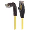 6类直角型RJ45以太网跳线，直通/直角下出线，黄，2英尺（0.6米）的图片