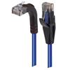 6类直角型RJ45以太网跳线，直通/直角上出线，蓝，1英尺（0.3米）的图片
