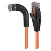 6类直角型RJ45以太网跳线，直通/直角左出线，橙，3英尺（0.9米）的图片