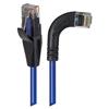6类直角型RJ45以太网跳线，直通/直角右出线，蓝，7英尺（2.1米）的图片