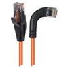 6类直角型RJ45以太网跳线，直通/直角右出线，橙，7英尺（2.1米）的图片