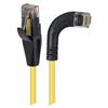 6类直角型RJ45以太网跳线，直通/直角右出线，黄，15英尺（4.6米）的图片