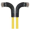 6类直角型RJ45以太网跳线，直角左出线/直角右出线，黄，2英尺（0.6米）的图片