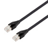 7类 10G级以太网线缆组件，各对双绞线单独屏蔽层（S/FTP）之外另设总的编织屏蔽层，RJ45公头/插头，26AWG多股导线，PVC护套，黑色，7.5米的图片