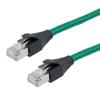 7类 10G级以太网线缆组件，S/FTP屏蔽双绞线对，RJ45公头/公头，26AWG多股导线，PVC护套，绿色，2米的图片