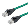 7类 10G级以太网线缆组件，S/FTP屏蔽双绞线对，RJ45公头/公头，26AWG多股导线，PVC护套，绿色，7.5米的图片