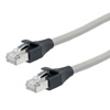 7类 10G级以太网线缆组件，S/FTP屏蔽双绞线对，RJ45公头/公头，26AWG多股导线，PVC护套，灰色，7.5米的图片