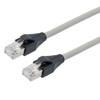 7类 10G级以太网线缆组件，S/FTP屏蔽双绞线对，RJ45公头/公头，26AWG多股导线，LSZH护套，灰色，3米的图片