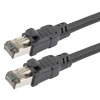 8类25~40G级以太网线缆，S/FTP（各对双绞线单独屏蔽后外加整体编织屏蔽层），RJ45公头（插头），24AWG实心，低烟无卤，黑，65英尺（19.81米）的图片