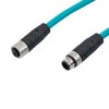超5类M12 D编码SF/UTP工业级高柔PUR线缆，M12公头/M12母头，15米的图片