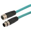超5类M12 D编码SF/UTP工业级高柔PUR线缆，M12公头/M12母头，2米的图片