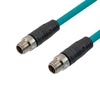超6类M12 8针X编码SF/UTP工业级高柔PUR线缆，M12公头/M12公头，5米的图片