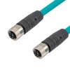 超6类M12 8针X编码SF/UTP工业级高柔PUR线缆，M12母头/M12母头，0.5米的图片