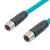 超6类M12 8针X编码SF/UTP工业级高柔PUR线缆，M12母头/M12母头，5米的图片