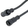 IP68 Waterproof M12 5 Position B-code, Sensor Signal Cable, Light Weight Plastic Nut, 22AWG, PVC, Female To Right Angle Female, Black, 1M的图片