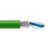 Single Pair Ethernet (SPE) Bulk Cable, 18 AWG Solid, Double Shielded, SF/TP, PUR Green, 50 Meter的图片