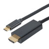尼龙编织线缆组件，USB Type C公头至HDMI 2.0公头，带铁氧体磁环，支持4K分辨率，1M的图片