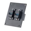 Universal Sub-Panel, with Two USB 3.0, A Type Female to A Type Female Couplers, ABS Housing, Black的图片