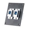 Universal Sub-Panel, with Two USB 3.0, B Type Female to A Type Female Couplers, Chrome Plated Shielded ABS Housing, Silver的图片
