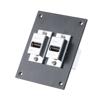 Universal Sub-Panel, with Two USB 3.0 High Retention, A Type Female to A Type Female Couplers, Chrome Plated Shielded ABS, Silver的图片
