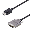 DVI w/Metal Shell Male to DisplayPort LSZH Cable  1 foot的图片
