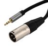 XLR To 3.5mm Audio Cable, 3 Pin, Male To Male, High-Flex, 24AWG, PVC, Black, 10F的图片
