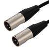 XLR Audio Cable, 3 Pin, Male To Male, High-Flex, 24AWG, PVC, Black, 15F的图片